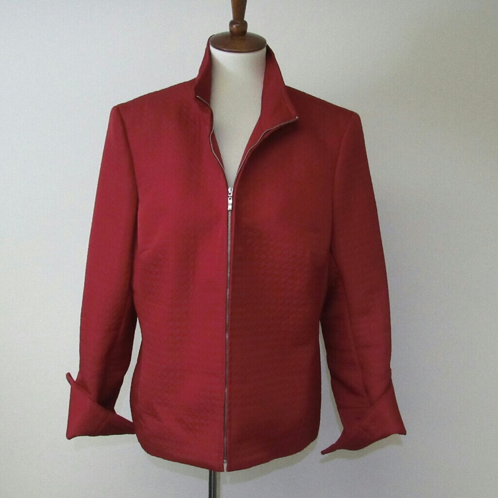 Casual Corner Red Coat Sz 14